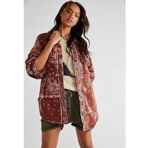 Free People Ruby West Coast Jacket - Copper Combo